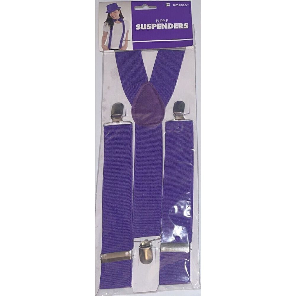 AMSCAN Suspenders Adult Costume Accessory Purple